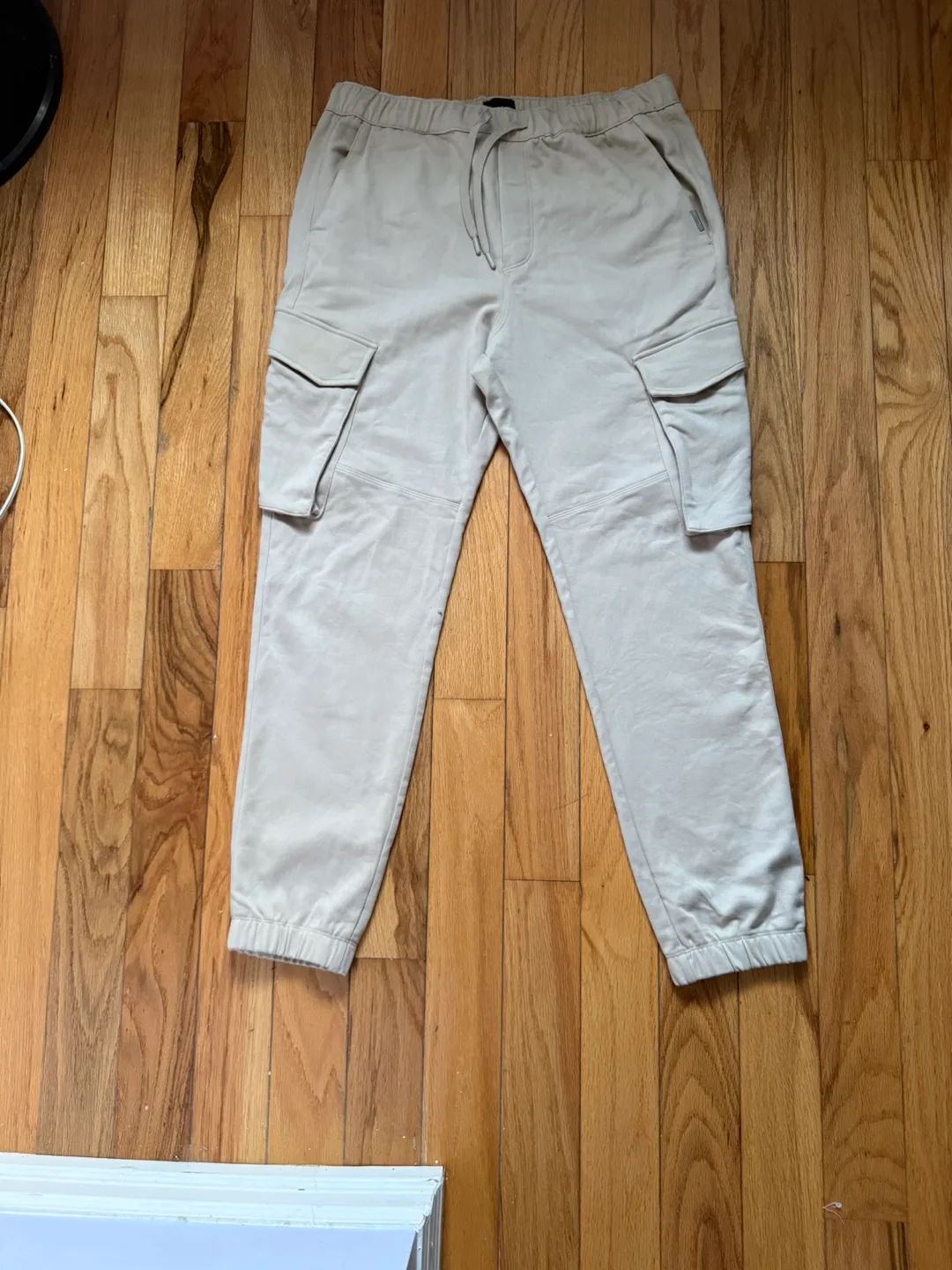 H&M Beige Cargo Joggers - Size M image indicator(2)