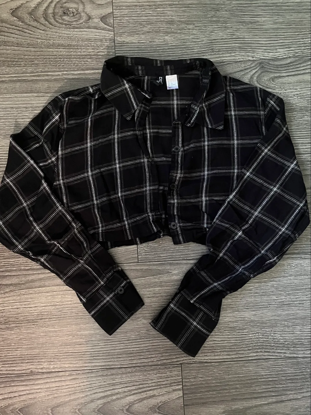 Plaid Crop Top button up thumbnail