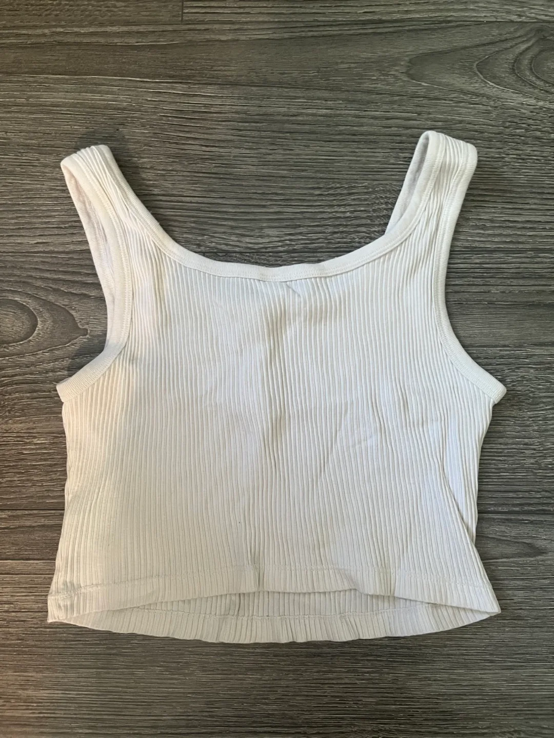 White Ribbed Tank Top image indicator(2)