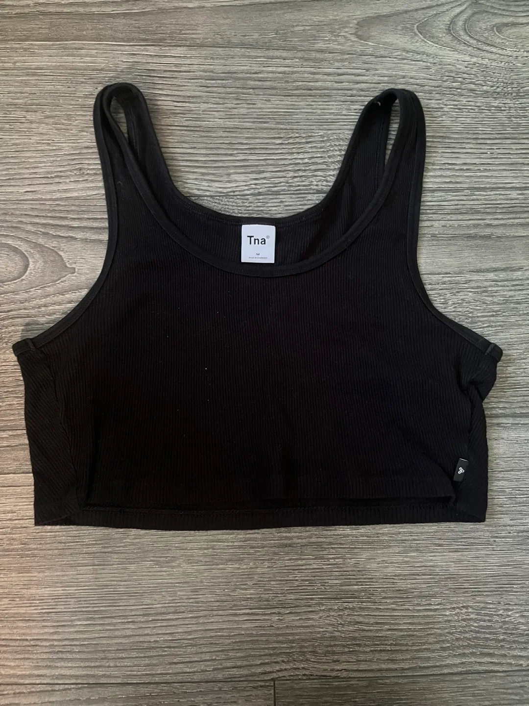 TNA Black Ribbed Tank Top thumbnail
