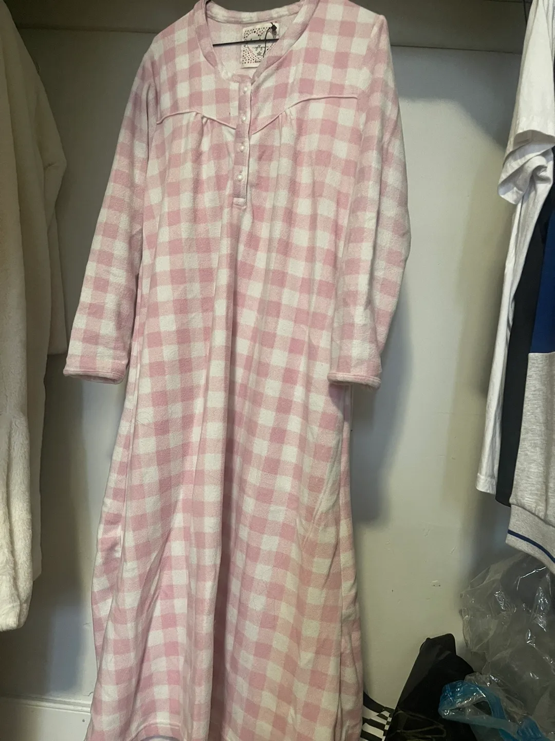 Pink Gingham Nightgown night dress thumbnail