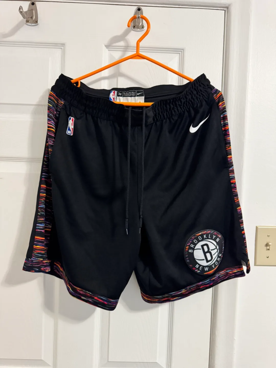 RARE NBA X Nike Brooklyn Nets Basketball Shorts (Large mens) thumbnail