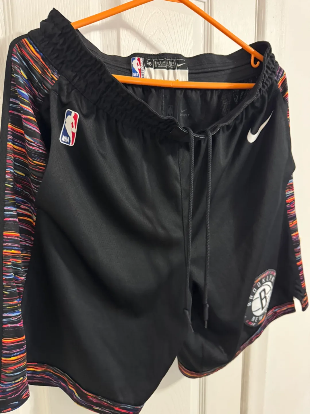 RARE NBA X Nike Brooklyn Nets Basketball Shorts (Large mens) image indicator(6)