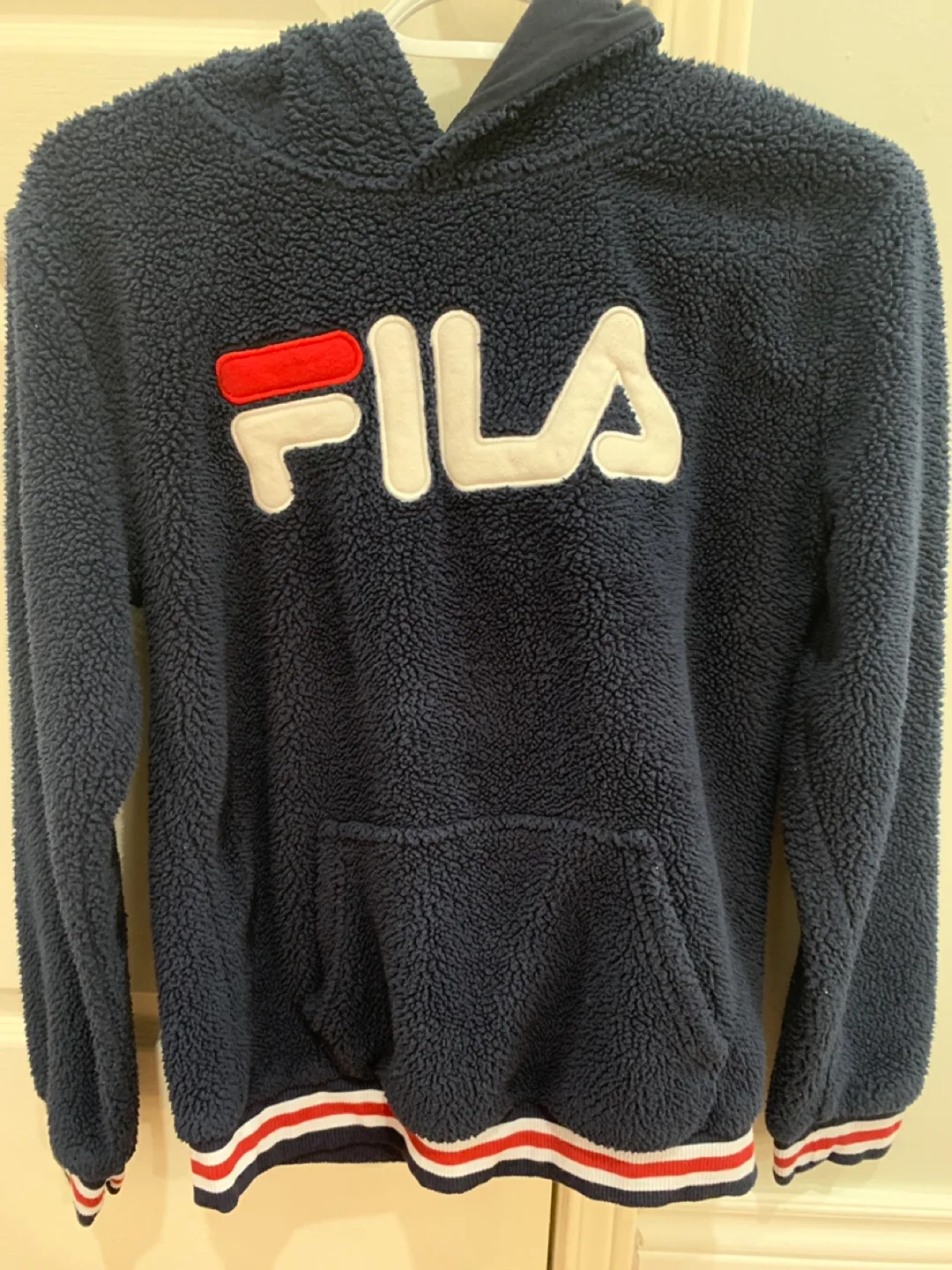 Fila Navy Blue Fleece Hoodie - XL (14/16) thumbnail