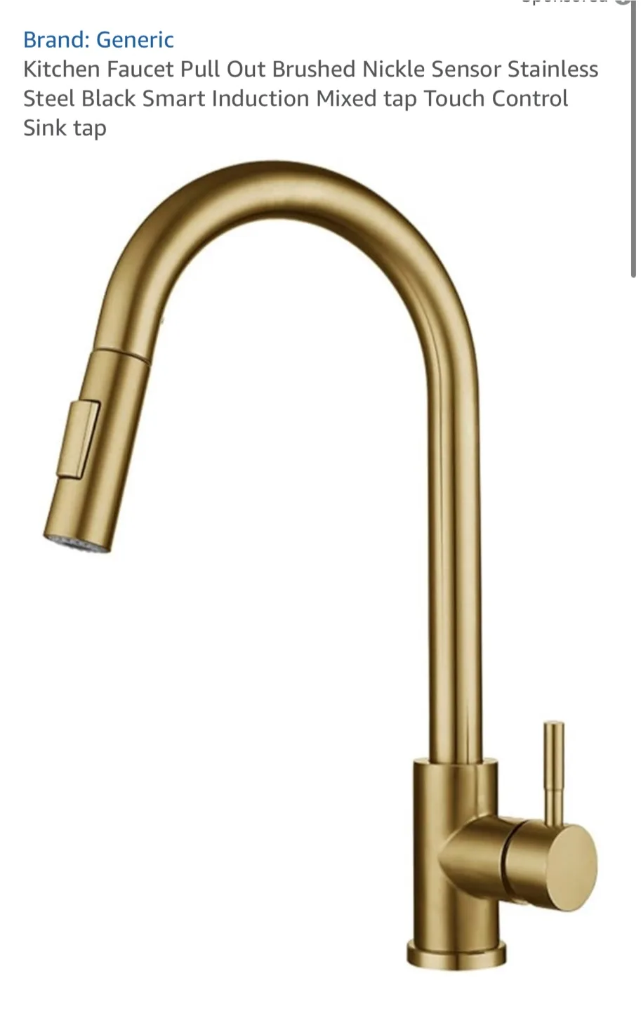 🇨🇦Gold finish kitchen faucet - new thumbnail