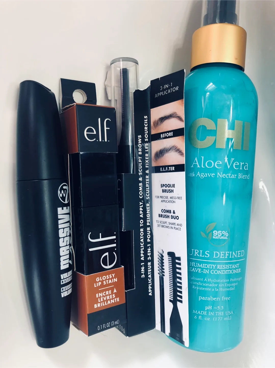 Cosmetics Bundle: LipGloss, Brow Gel, Leave In Conditioner  etc thumbnail