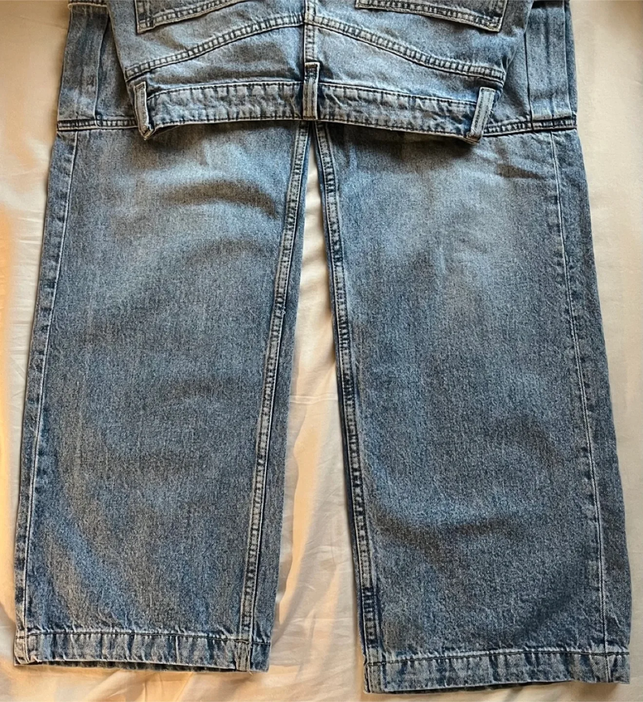 Straight Leg Denim Cargo Jeans image indicator(5)
