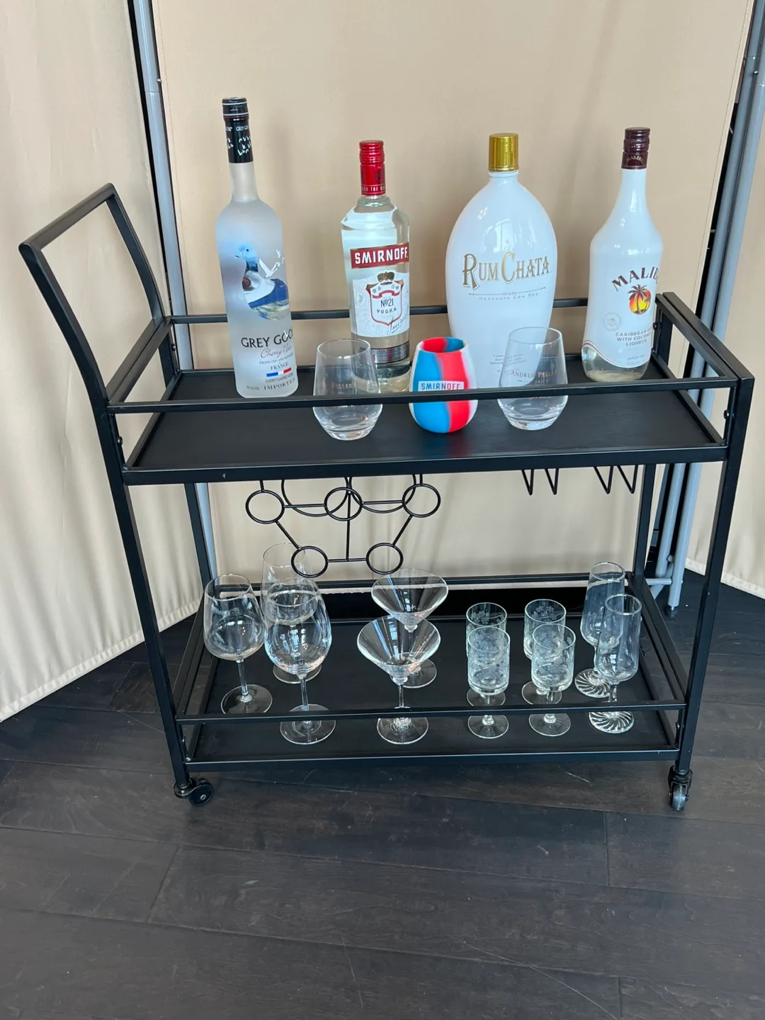 Black Metal Bar Cart thumbnail