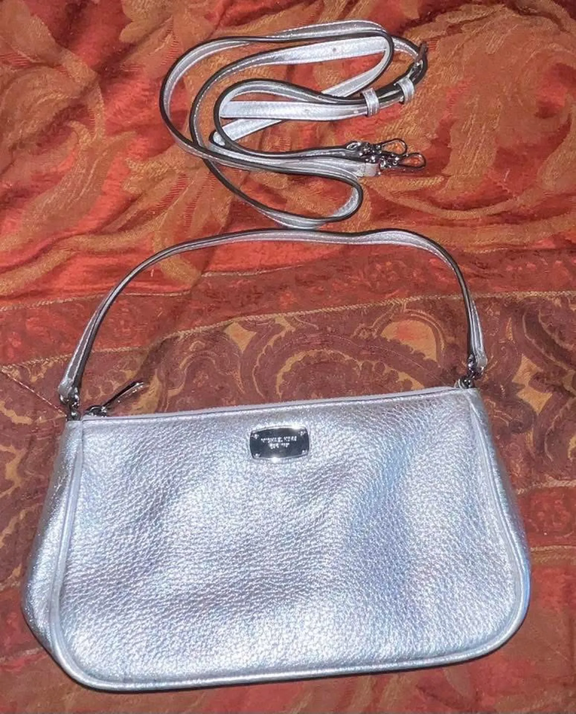 Michael Kors Silver Shoulder Bag thumbnail