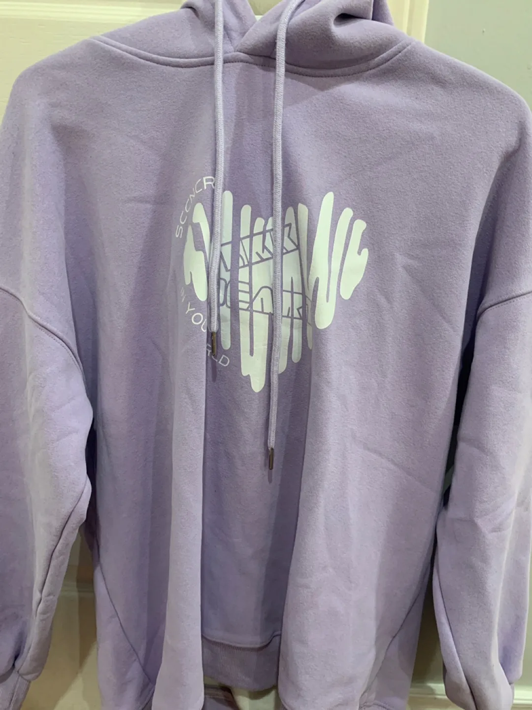 Purple Hoodie with Heart Design thumbnail