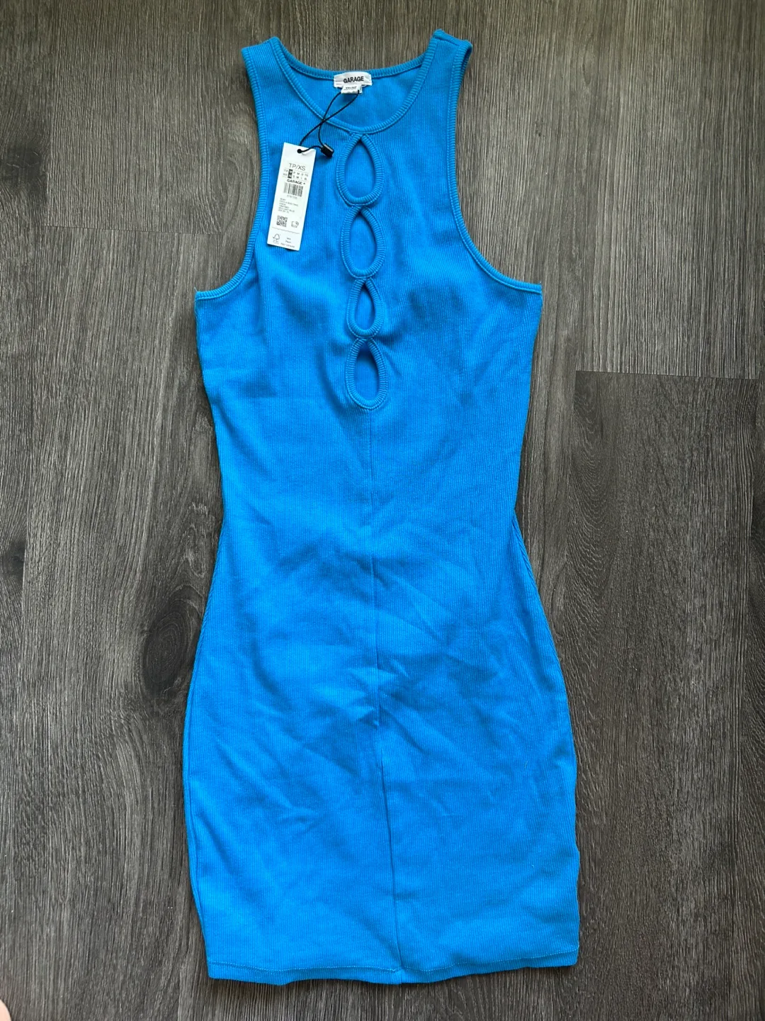 Garage Peek-A-Boo Tank Dress - Brilliant Blue - XS thumbnail