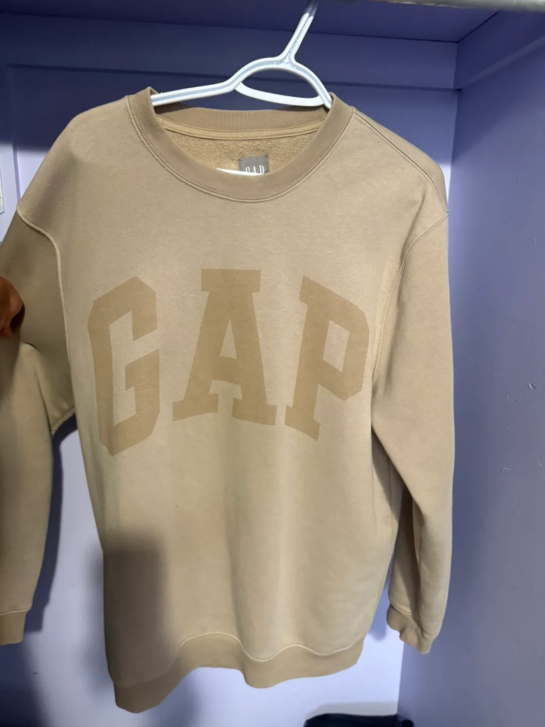 GAP Beige Crewneck Sweater - Size M thumbnail