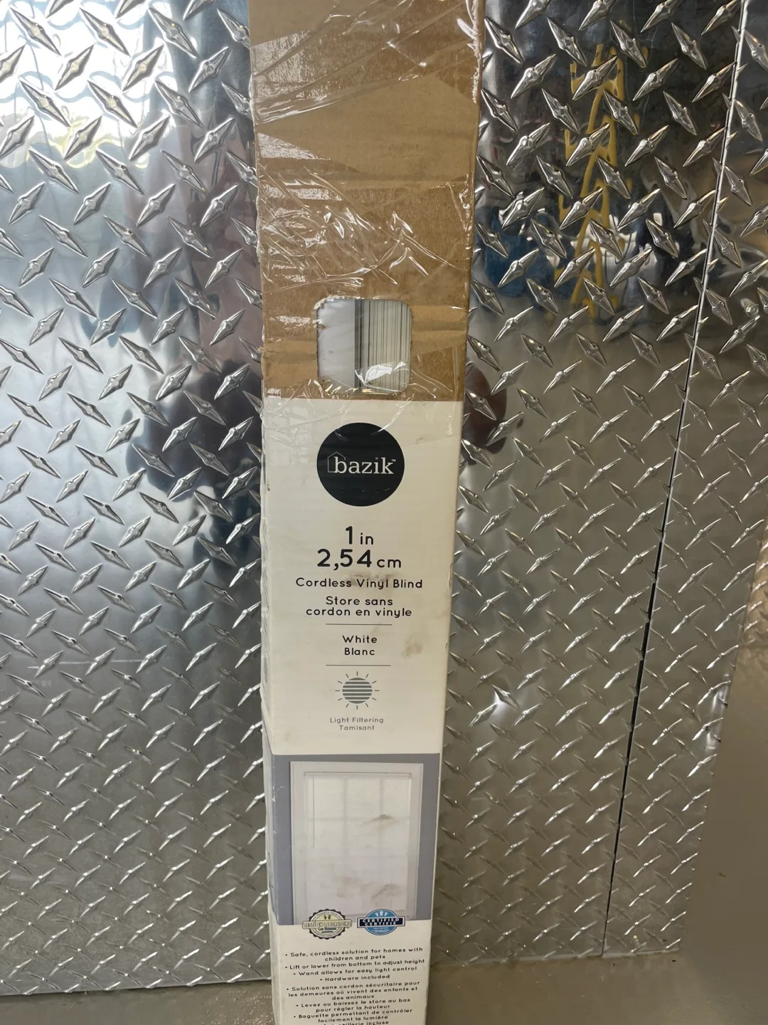 Cordless Vinyl Blind - White, New thumbnail