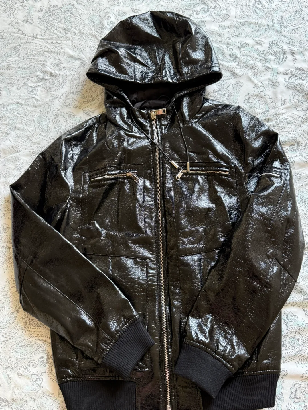 Zara Black Hooded Puffer Jacket image indicator(2)