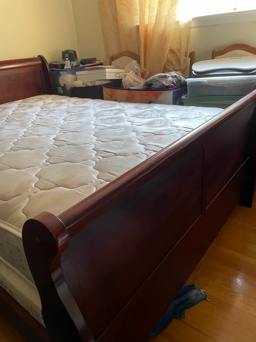 Brick queen bed set. thumbnail