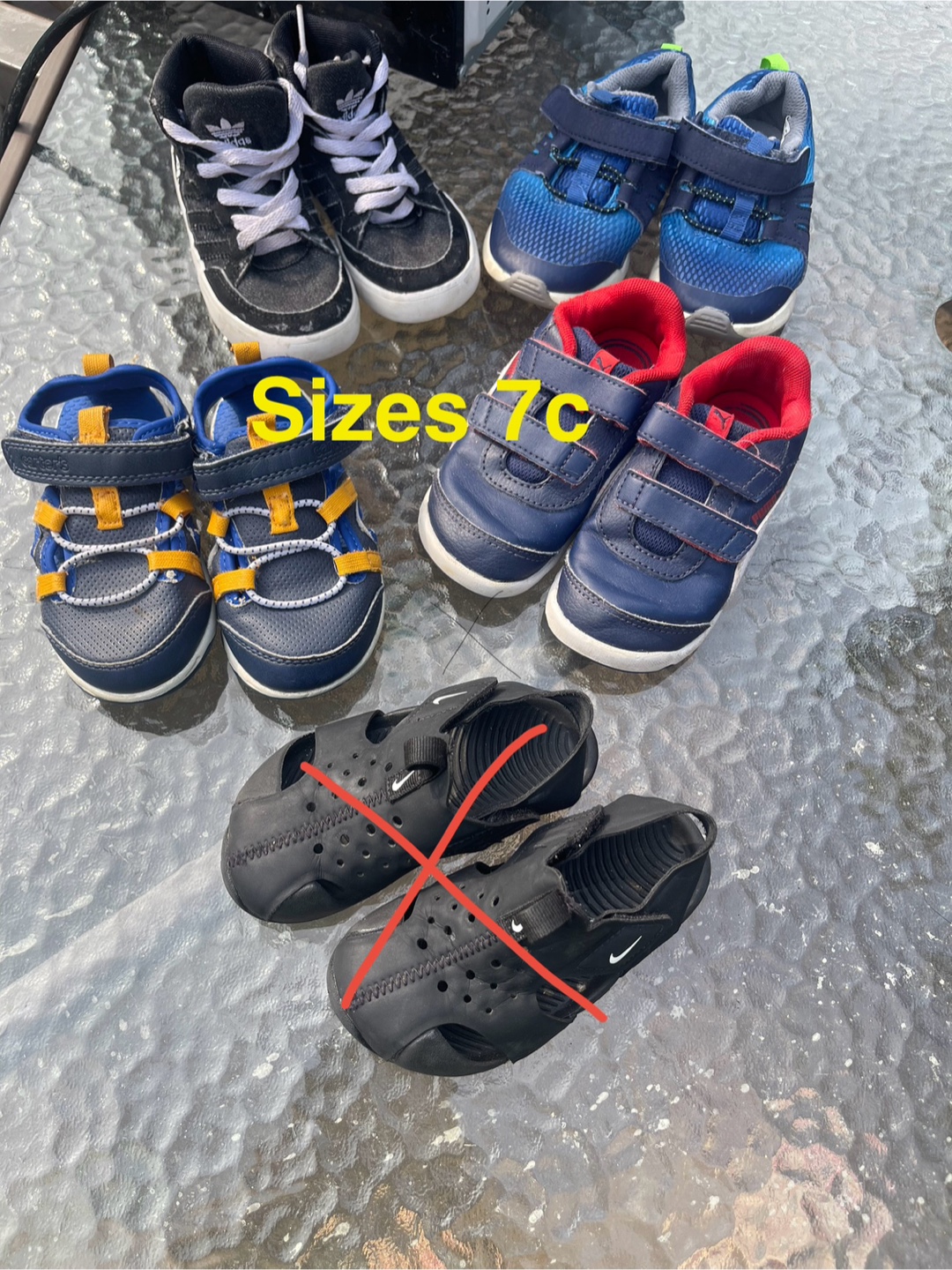 Kids' Shoes Bundle - Size 7c (Adidas, Nike, Carter's, Puma)