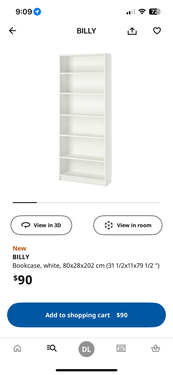 IKEA BILLY Bookcase - White