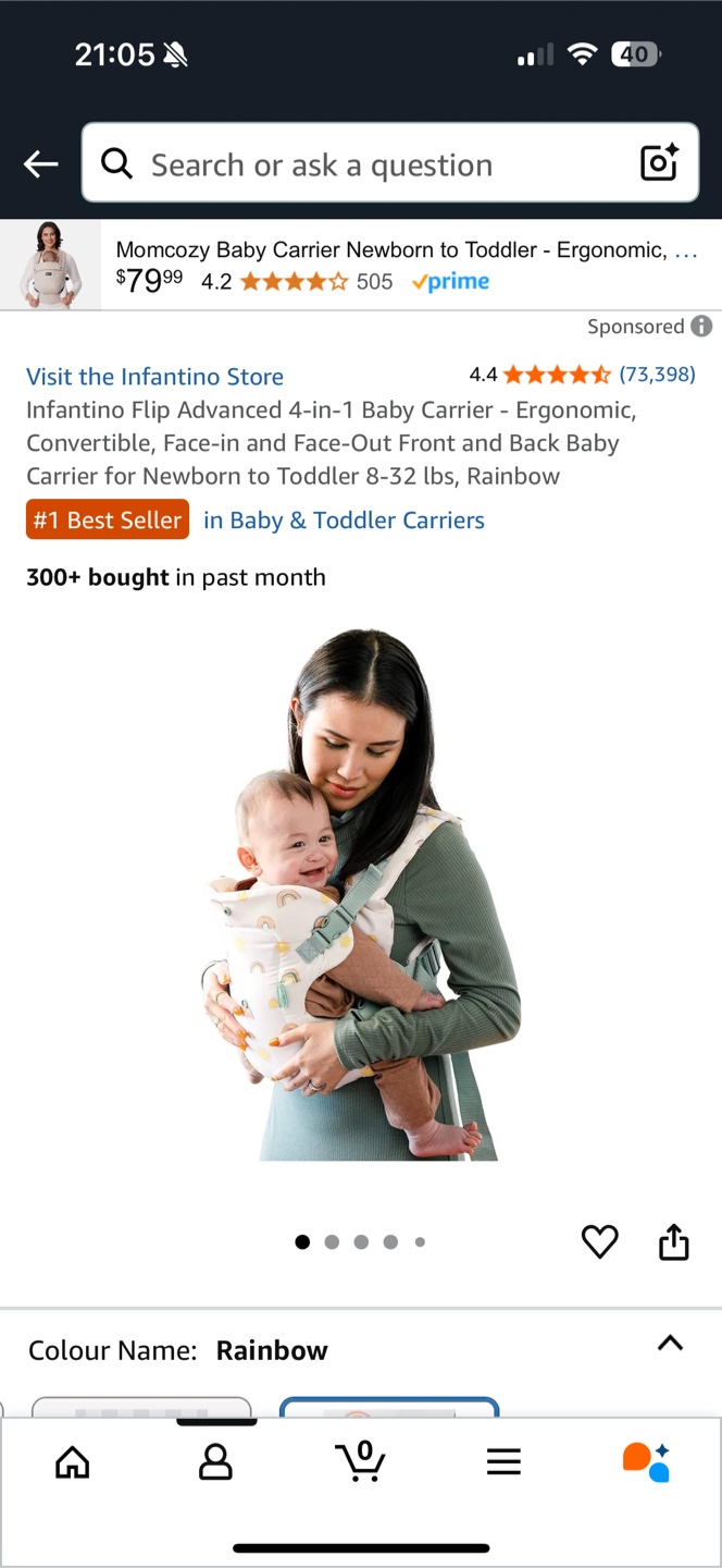 Infantino Baby Carrier - #1 Best Seller on Amazon