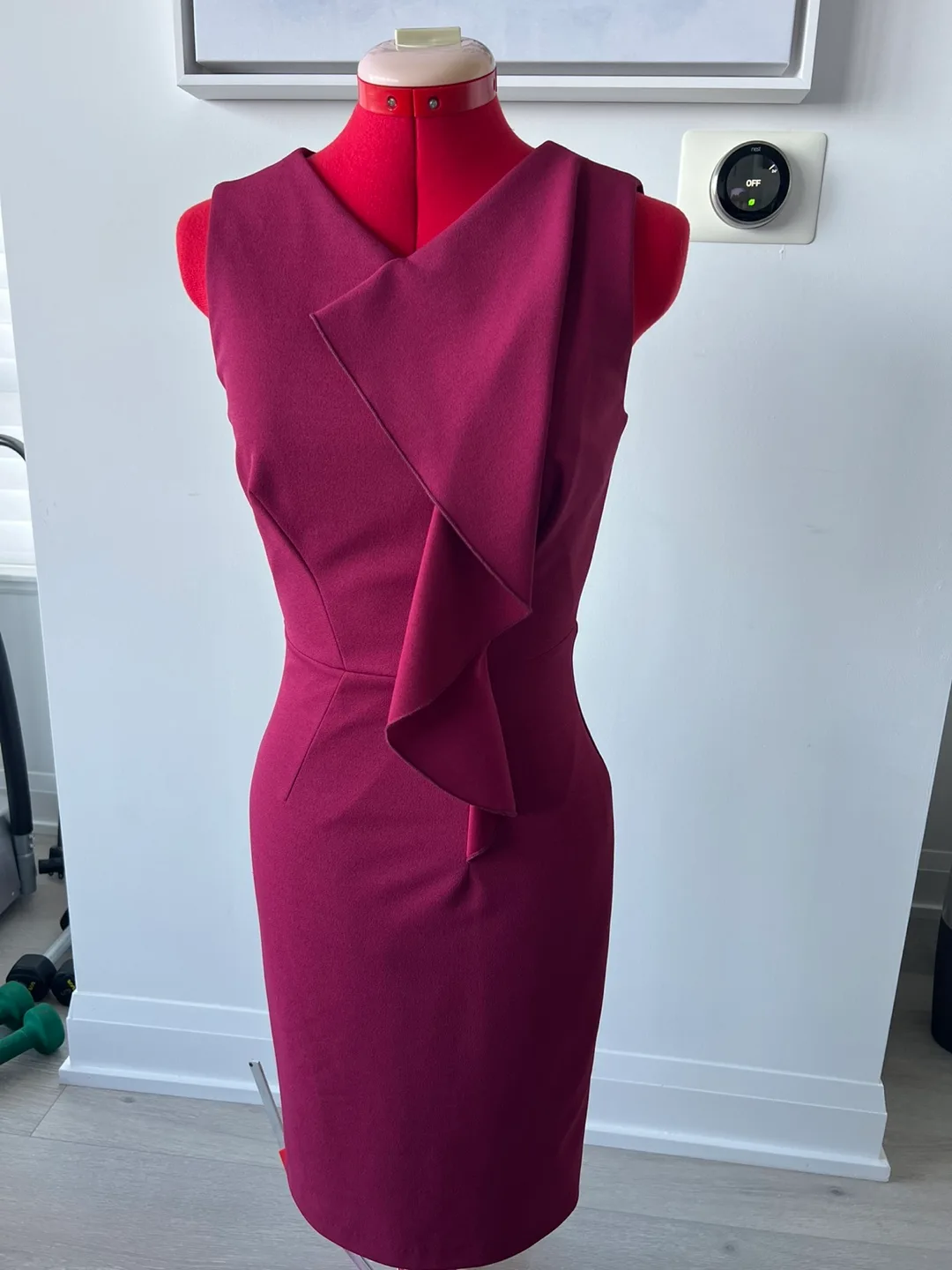 Burgundy Sleeveless Dress thumbnail