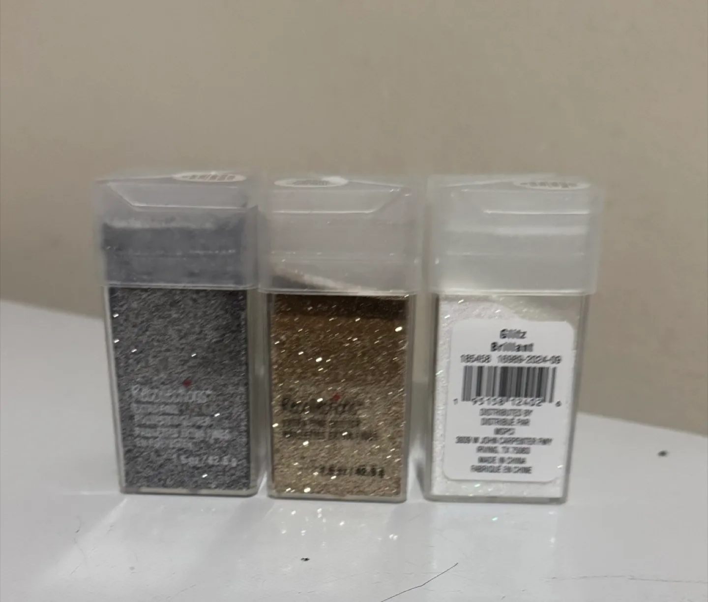 🇨🇦🍁3 Martha Stewart Glitter Sets: Midnight, Champagne, Glitz thumbnail