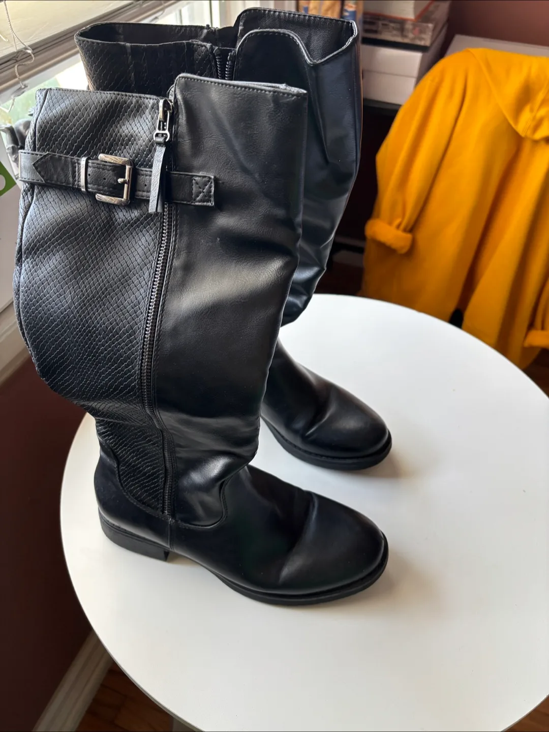 Taxi Black Knee High Boots thumbnail