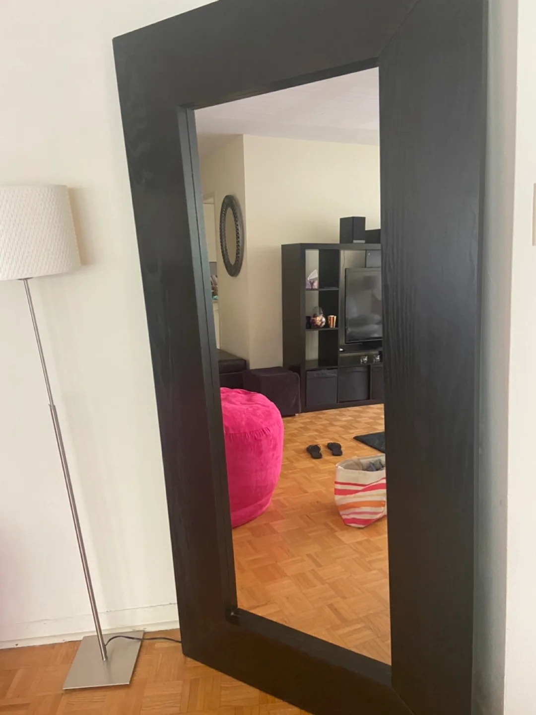 Large Black Framed Mirror thumbnail