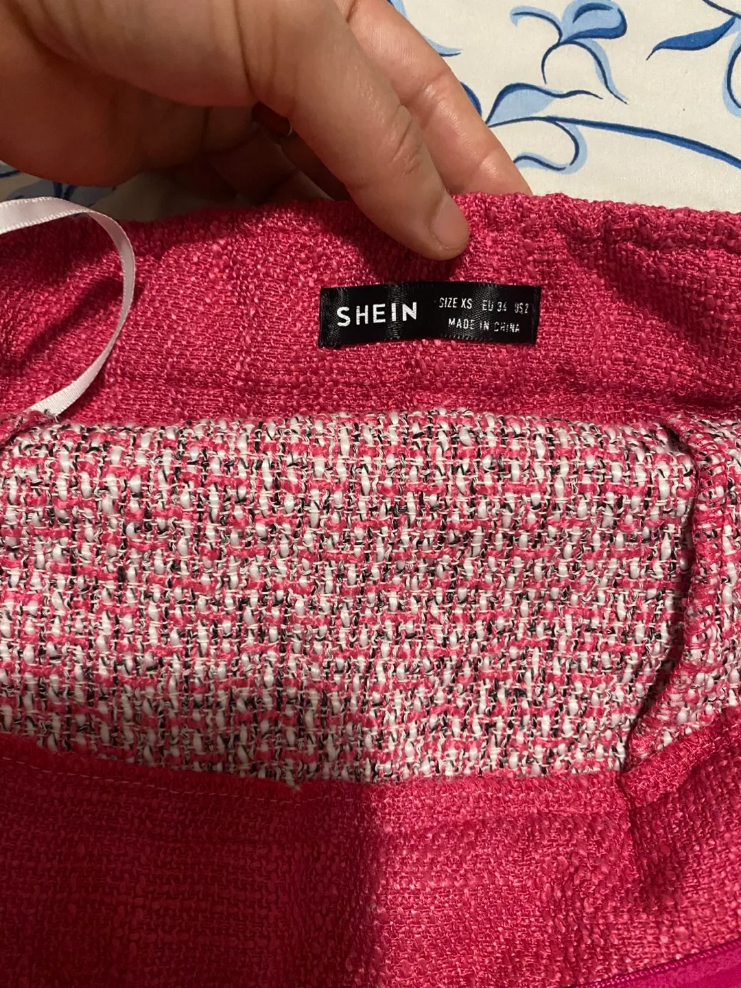 Shein Pink Tweed Mini Dress image indicator(3)