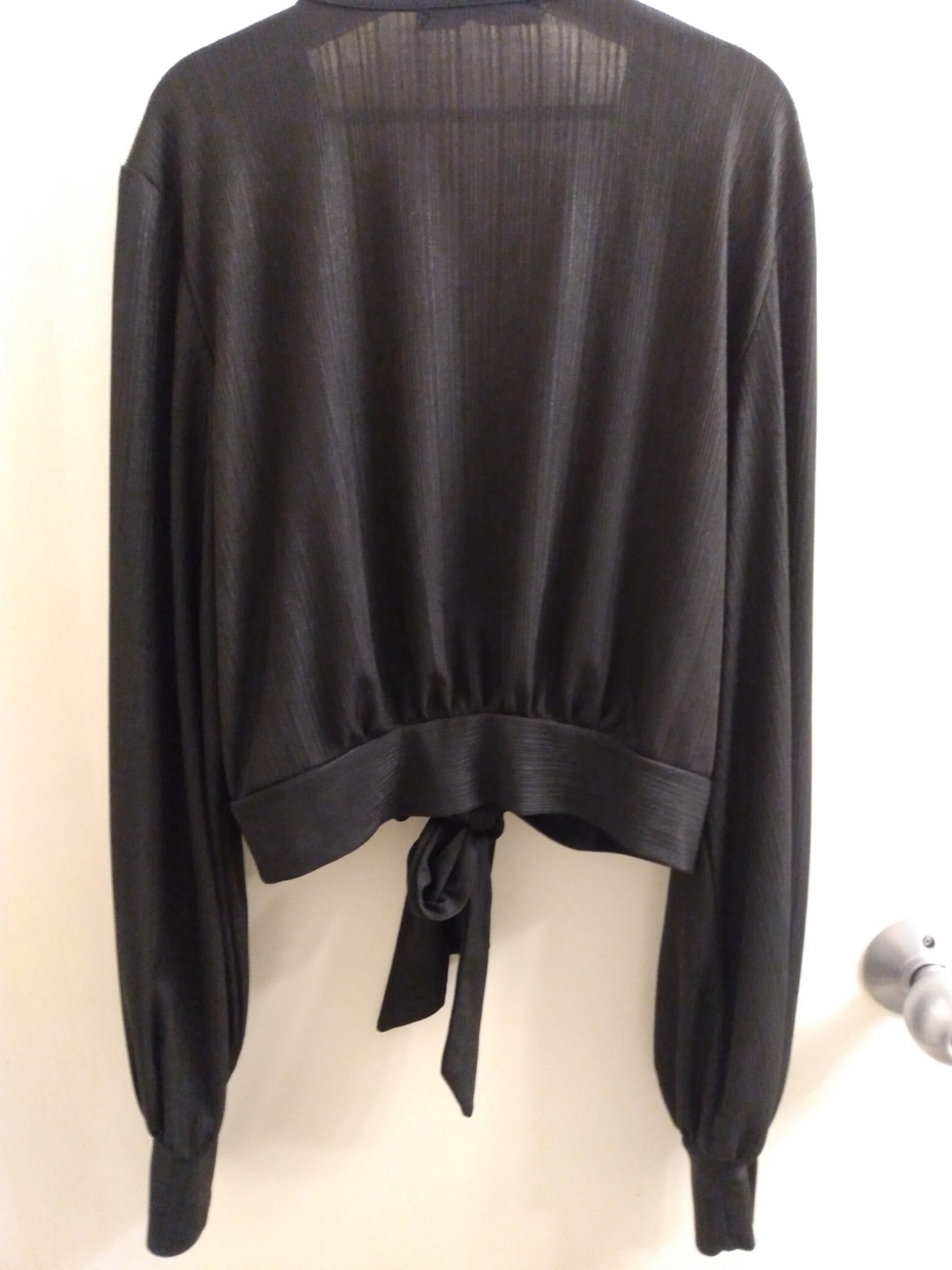 Forever 21 Black Tie-Front Blouse - photo 2