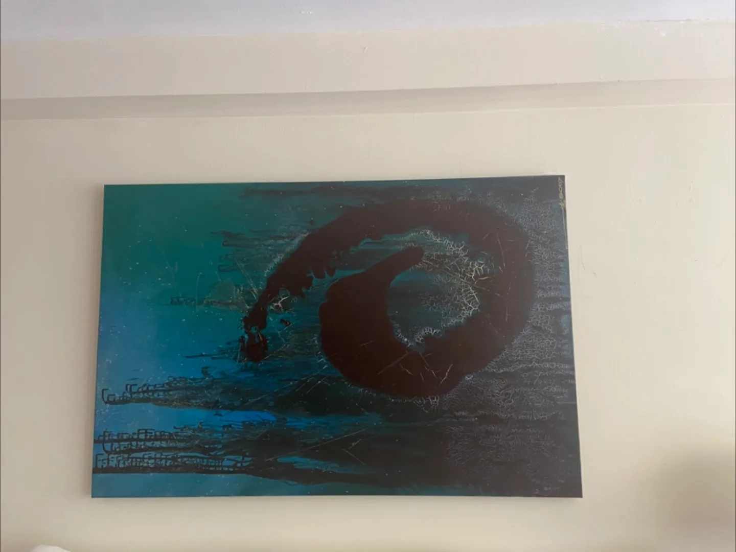 Abstract Blue & Black Wall Art thumbnail