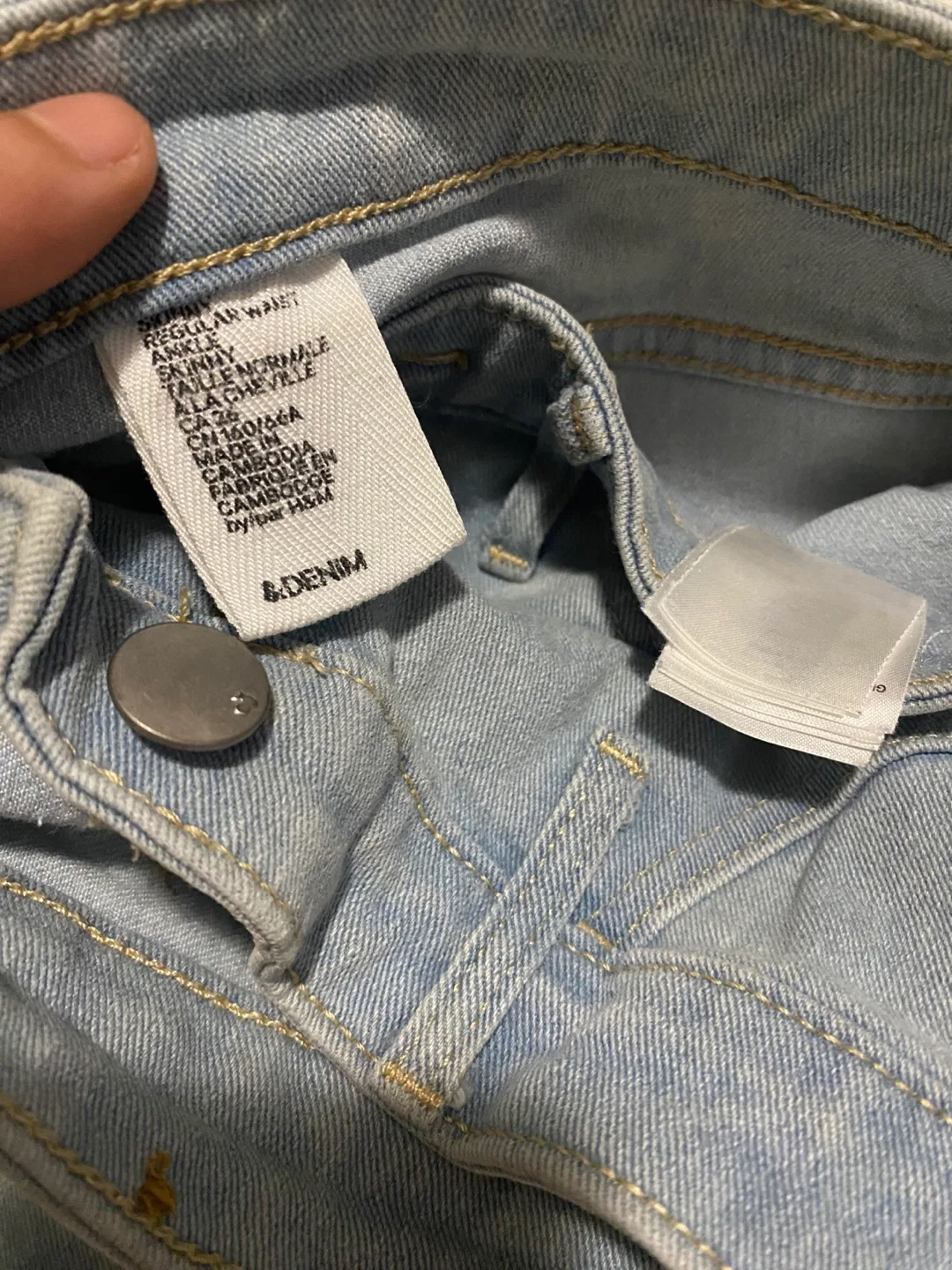 H&M Denim Regular Waist Ankle Skinny Jeans image indicator(3)