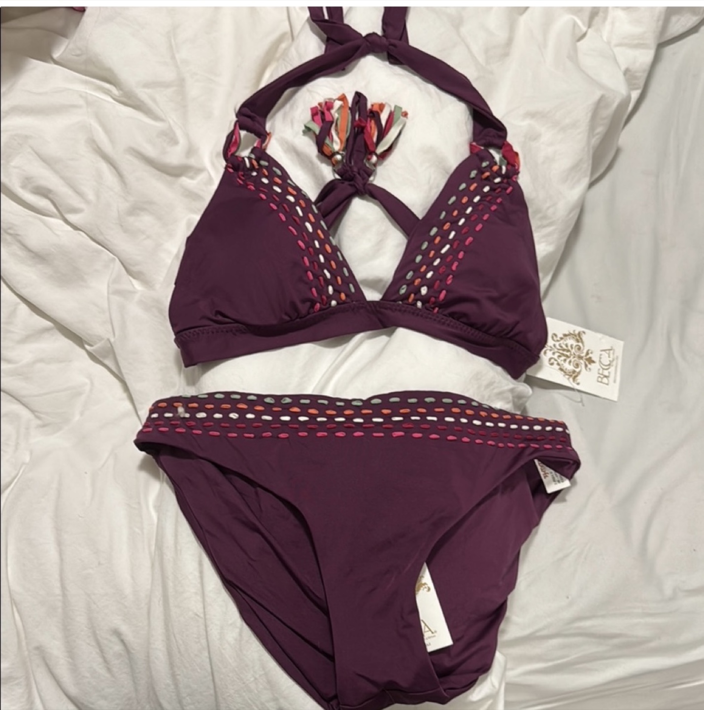 New Becca by Rebecca Virtue Bikini Set size M