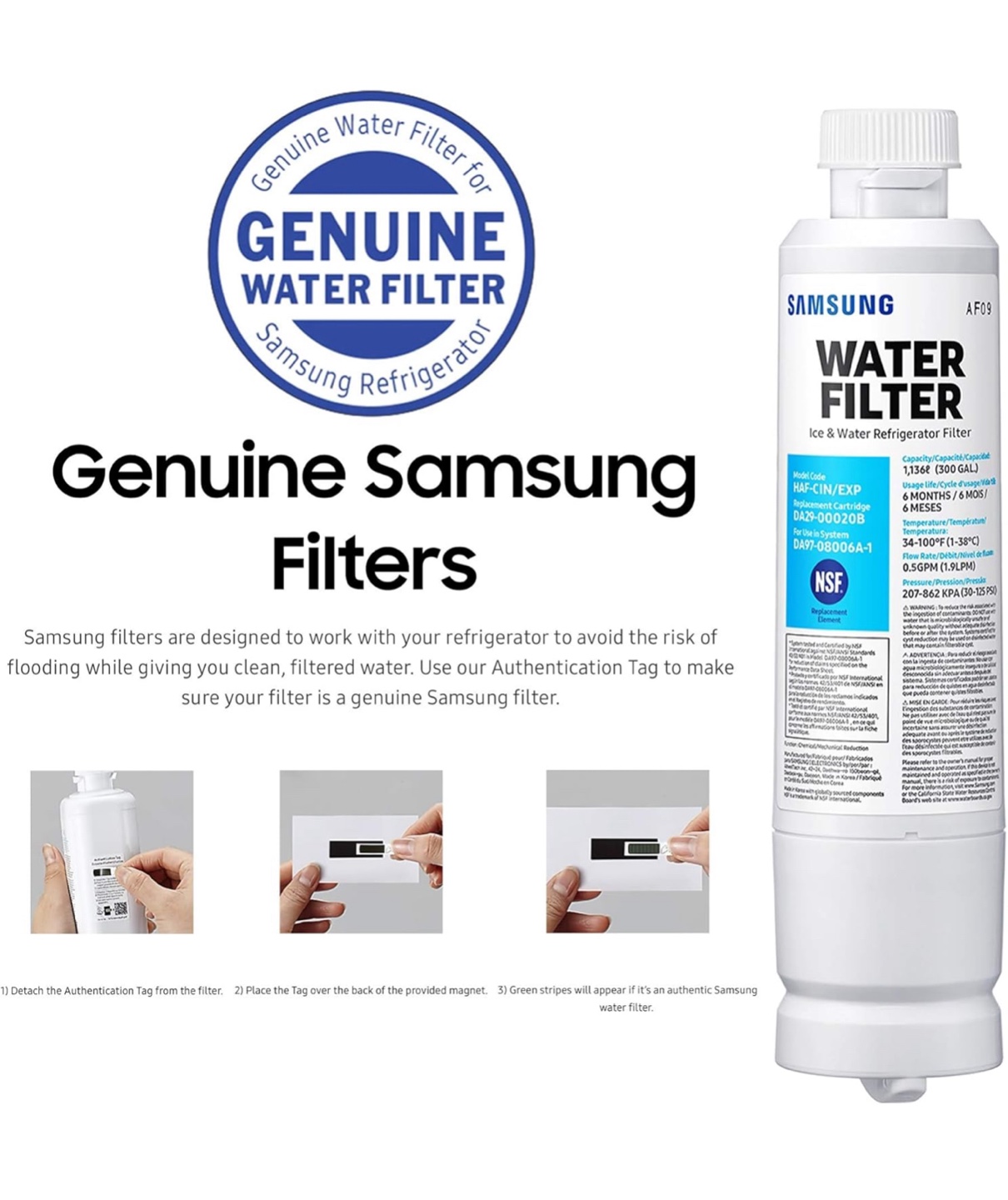 Samsung DA29-00020B Refrigerator Water Filter - photo 5