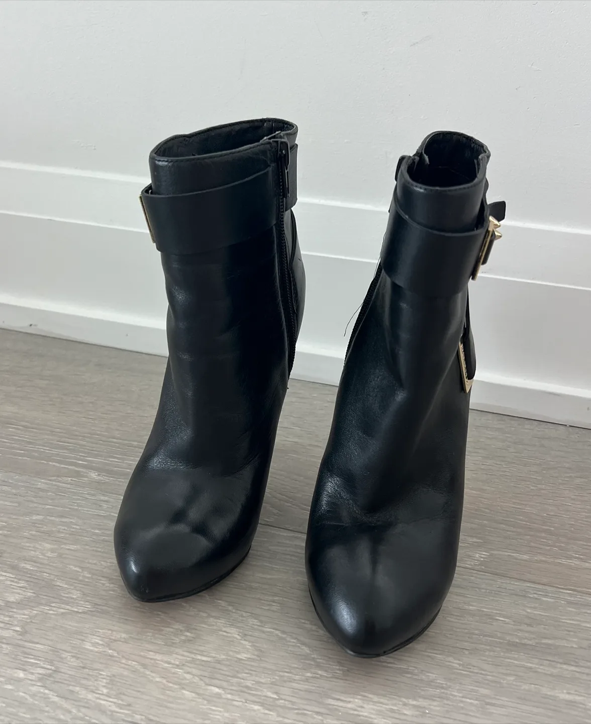Black Leather Ankle Boots thumbnail