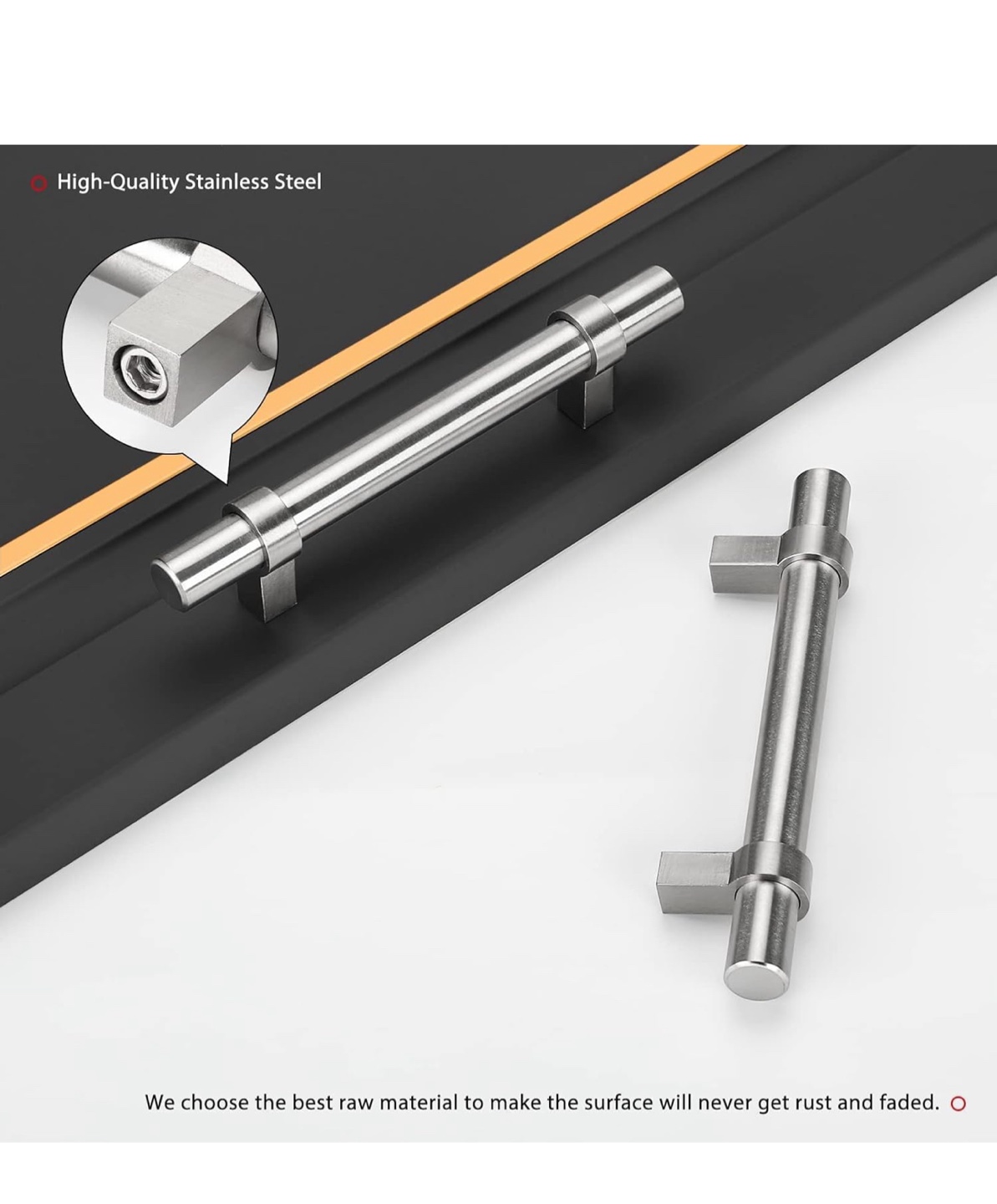 Stainless Steel Cabinet Drawer Pulls - 5 inch