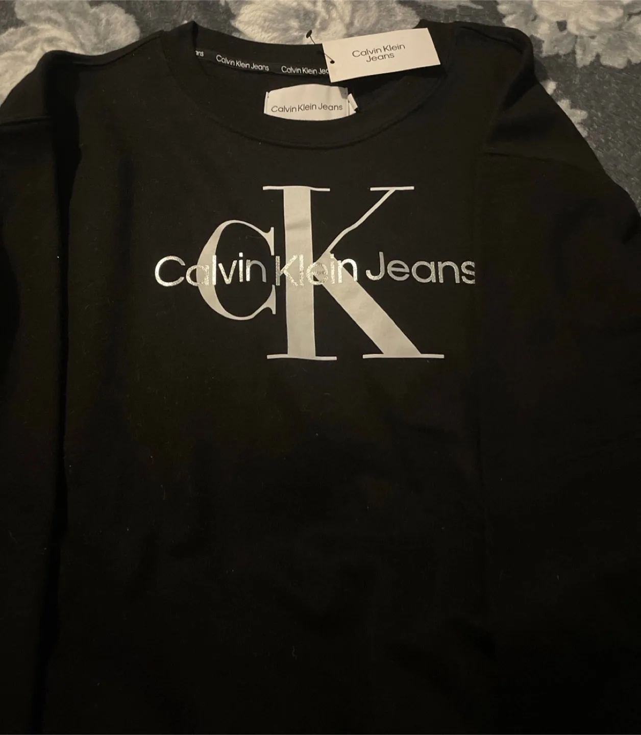 New Calvin Klein Jeans Black Sweatshirt - Size M thumbnail