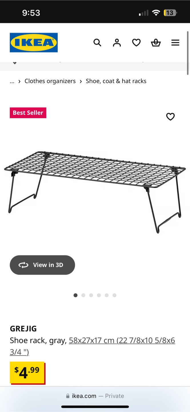 IKEA GREJIG Shoe Rack