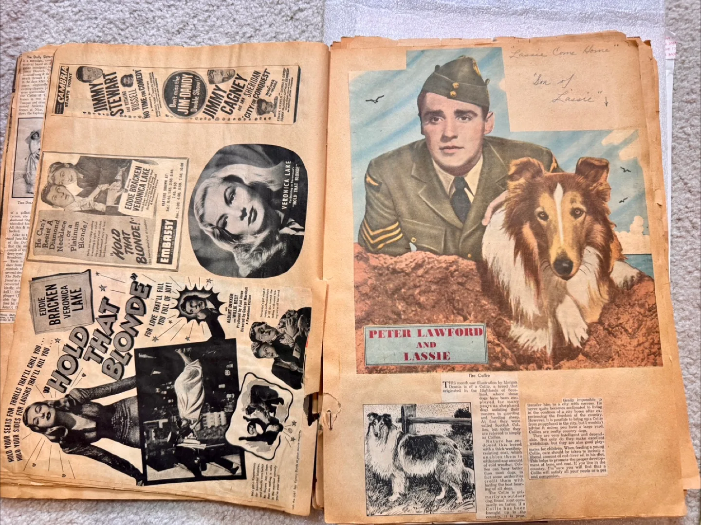 Vintage Easy Mount Scrapbook - 1940s/50s Clippings image indicator(5)