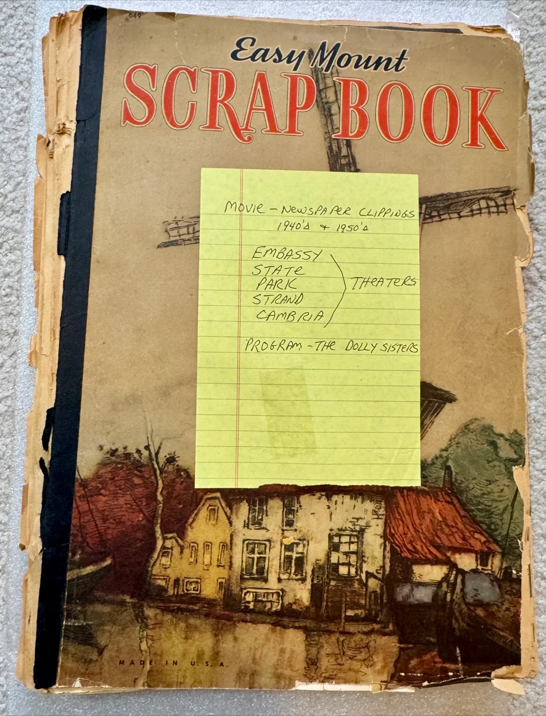 Vintage Easy Mount Scrapbook - 1940s/50s Clippings thumbnail