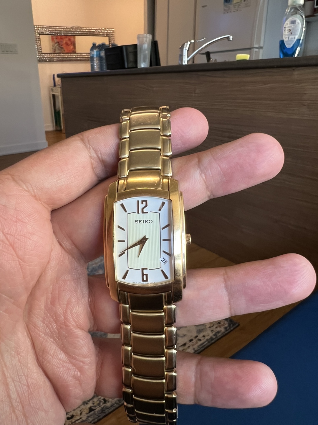 Seiko Gold Tone Stainless Steel Watch - photo 2