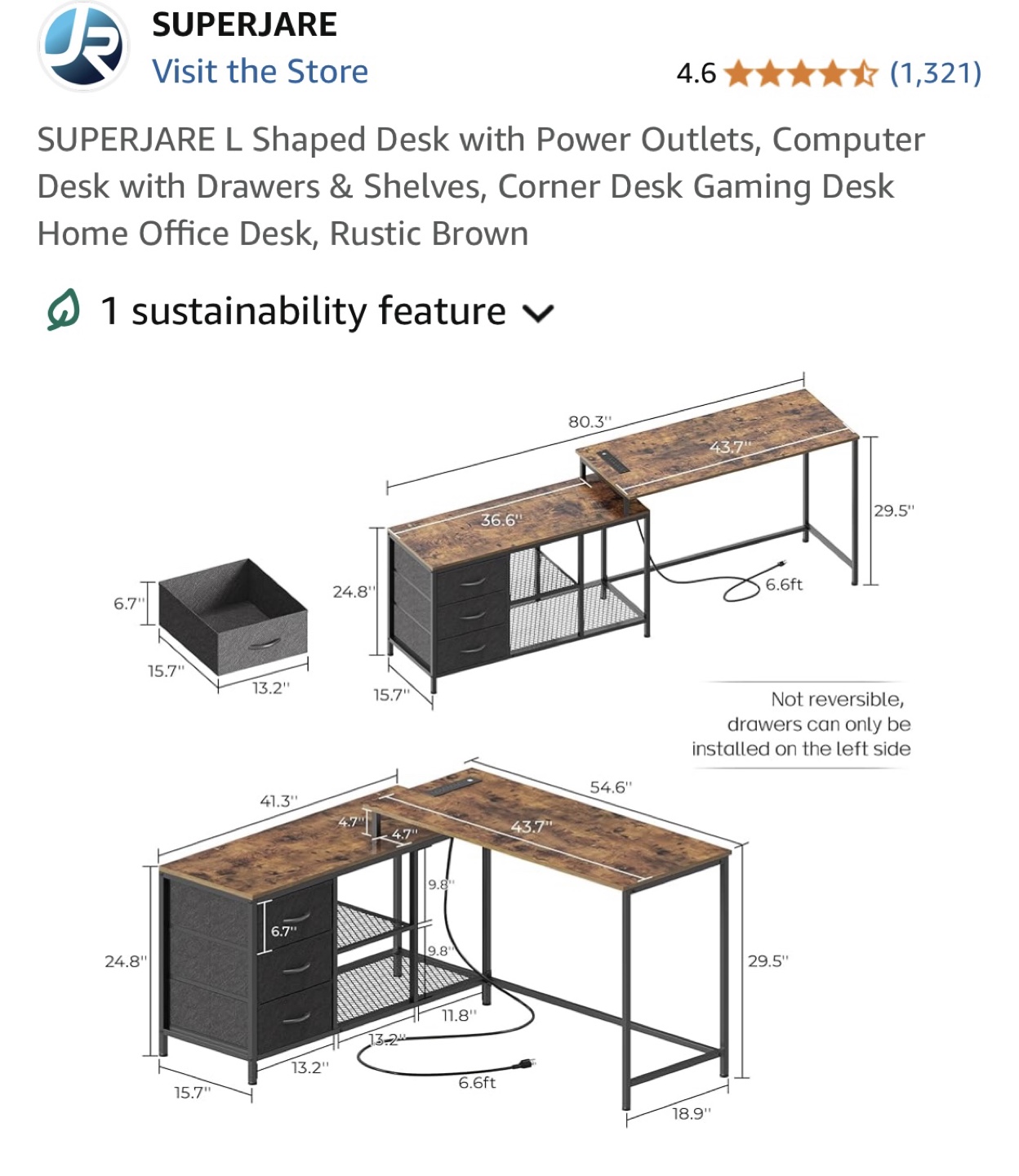 Shaped Desk with Power Outlets - photo 5