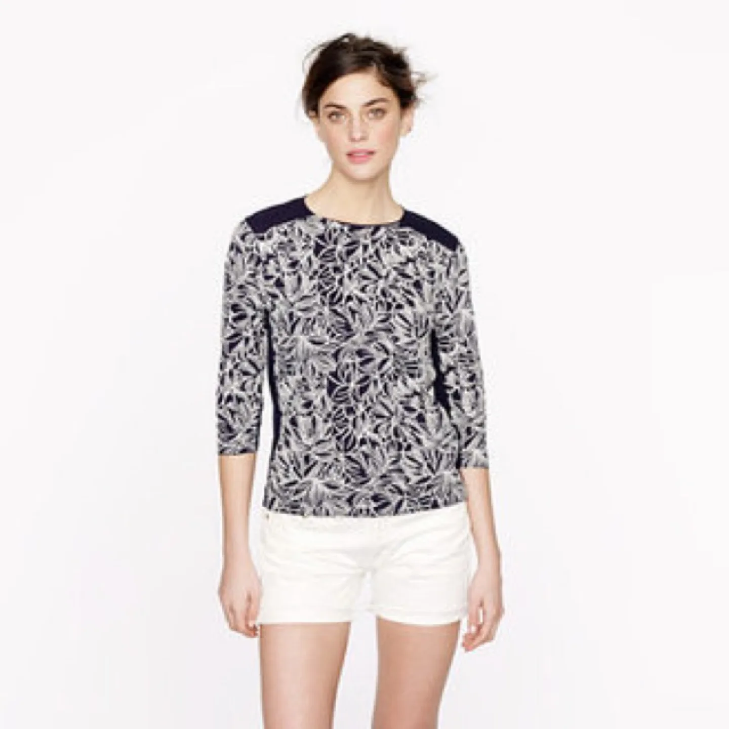 J. Crew Embroidered Floral Top thumbnail
