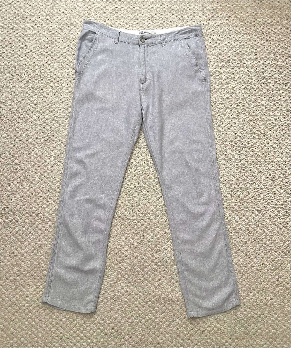 Men’s grey linen pants (size 34) thumbnail