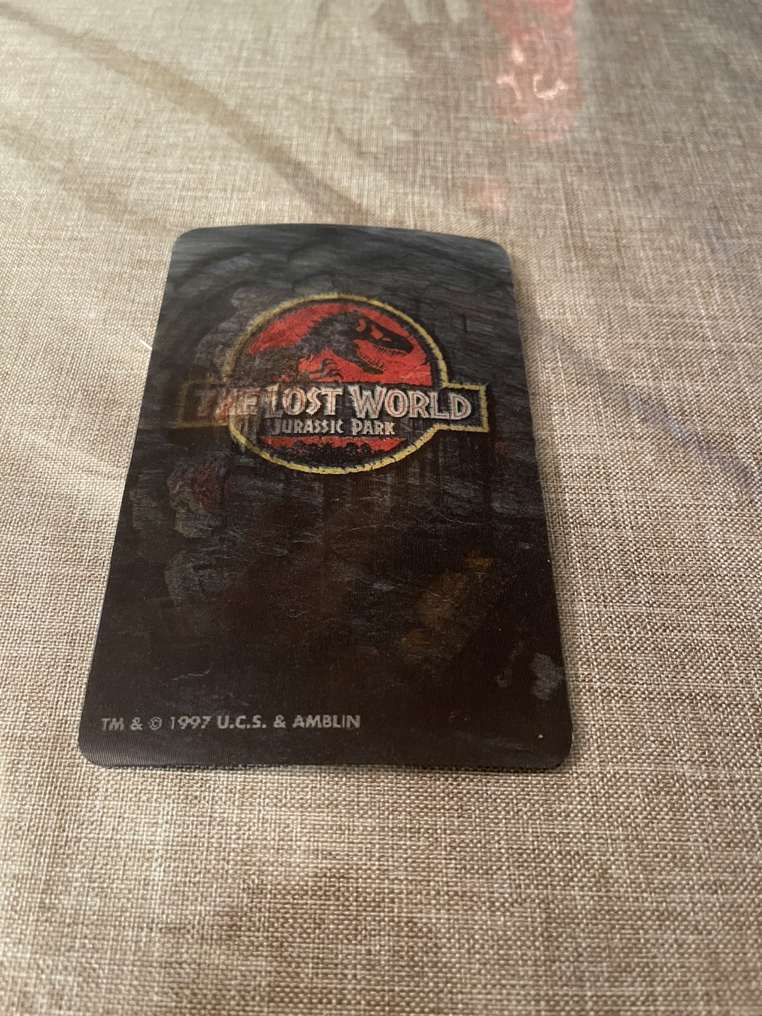 The Lost World Jurassic Park Hologram Card