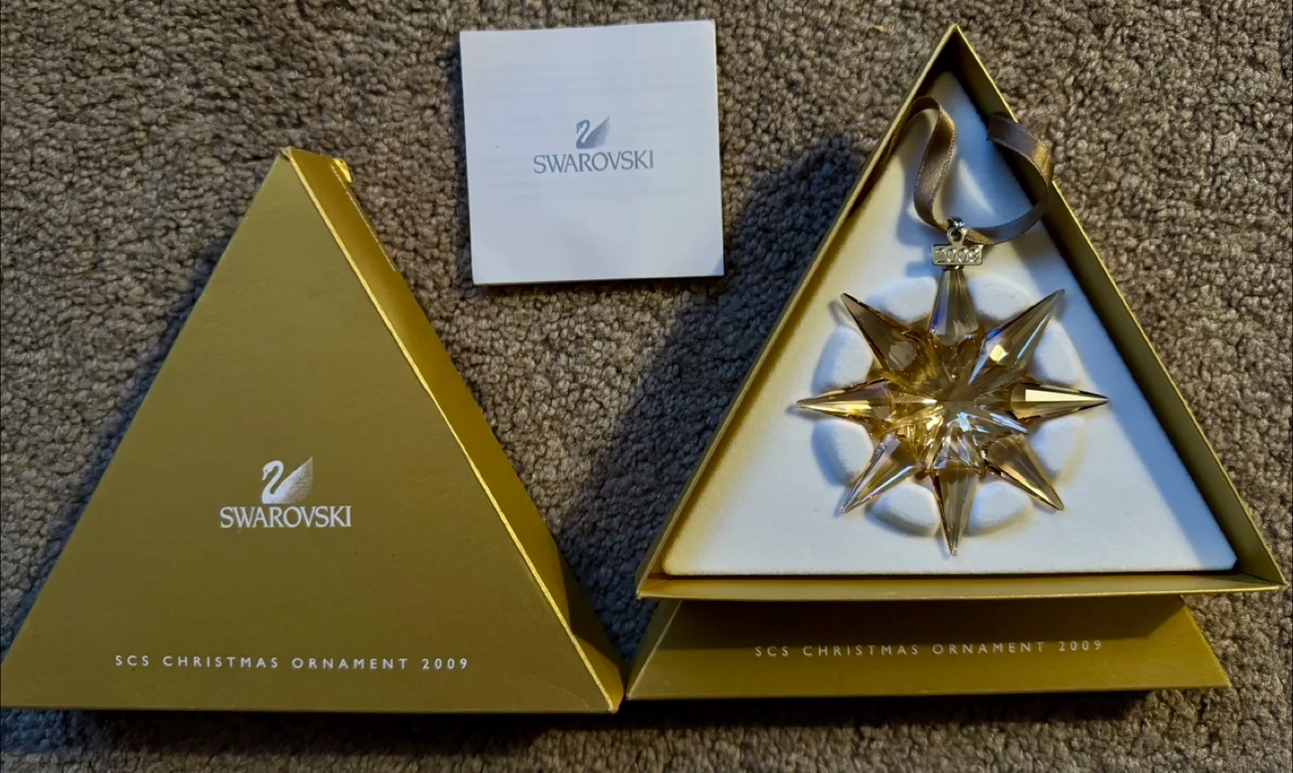Swarovski SCS Christmas Ornament 2009 - New in Box! thumbnail