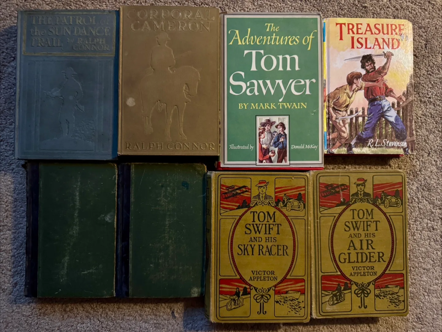 Vintage Book Collection: Twain, Stevenson, Connor, Appleton thumbnail