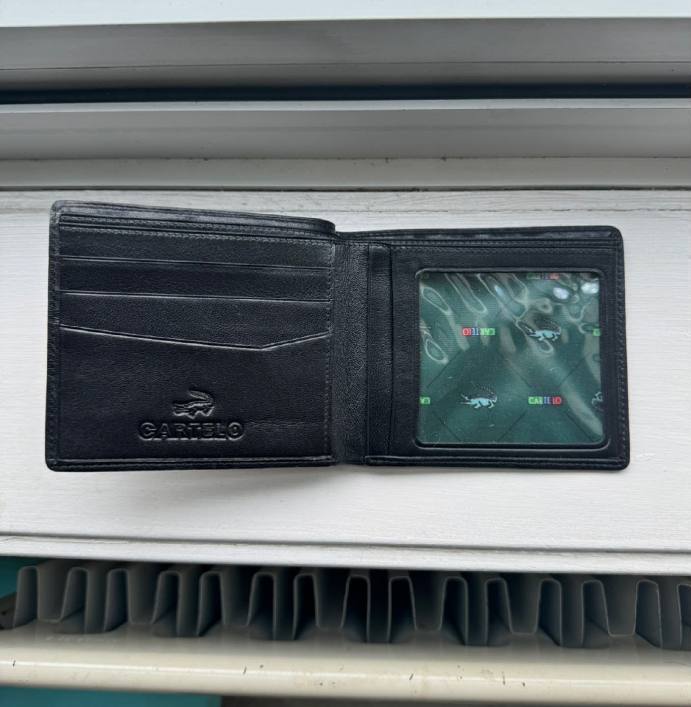 Cartelo Black Leather Wallet with Box