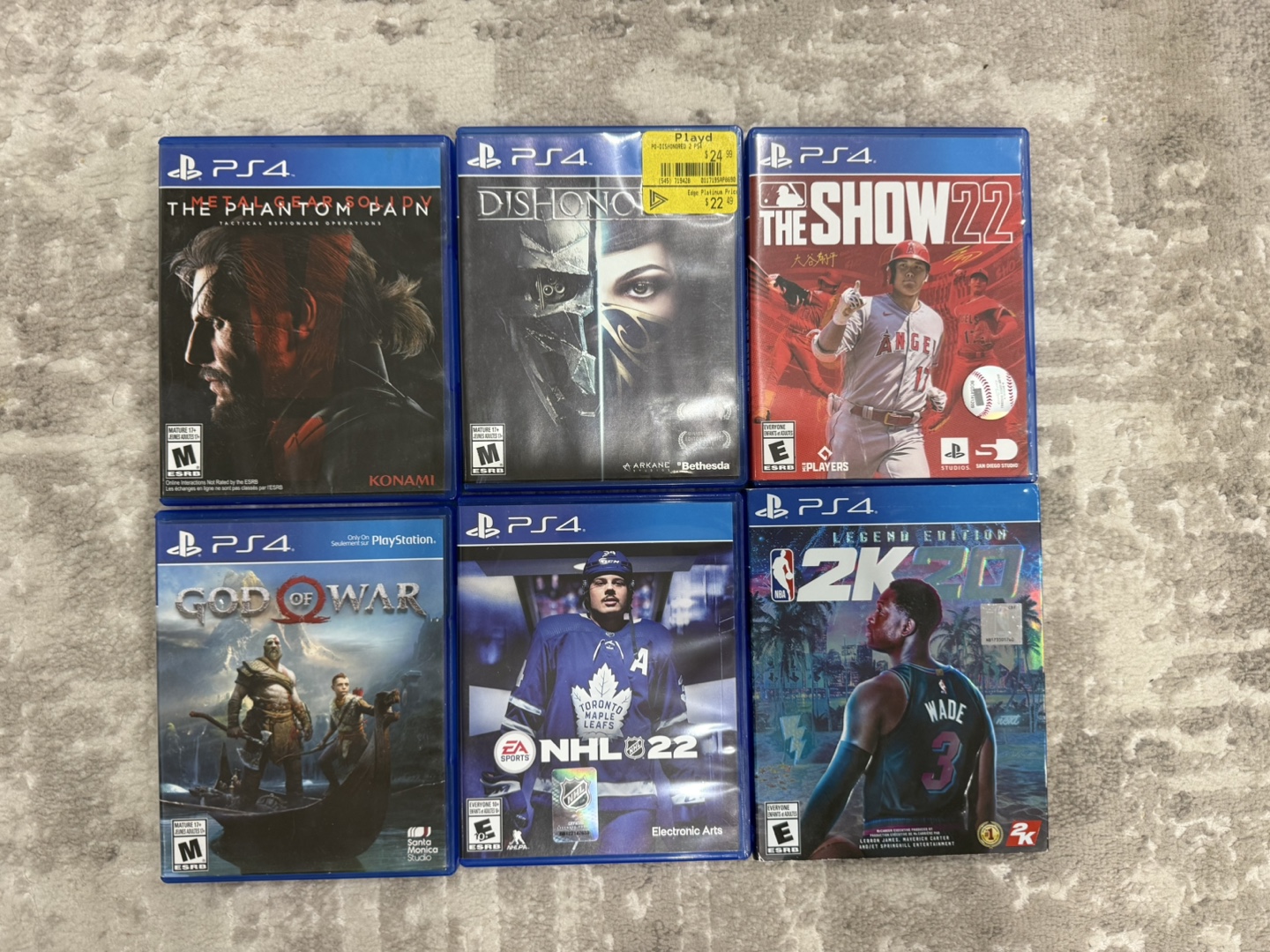 PS4 Games: Metal Gear, Dishonored, MLB, God of War, NHL, NBA