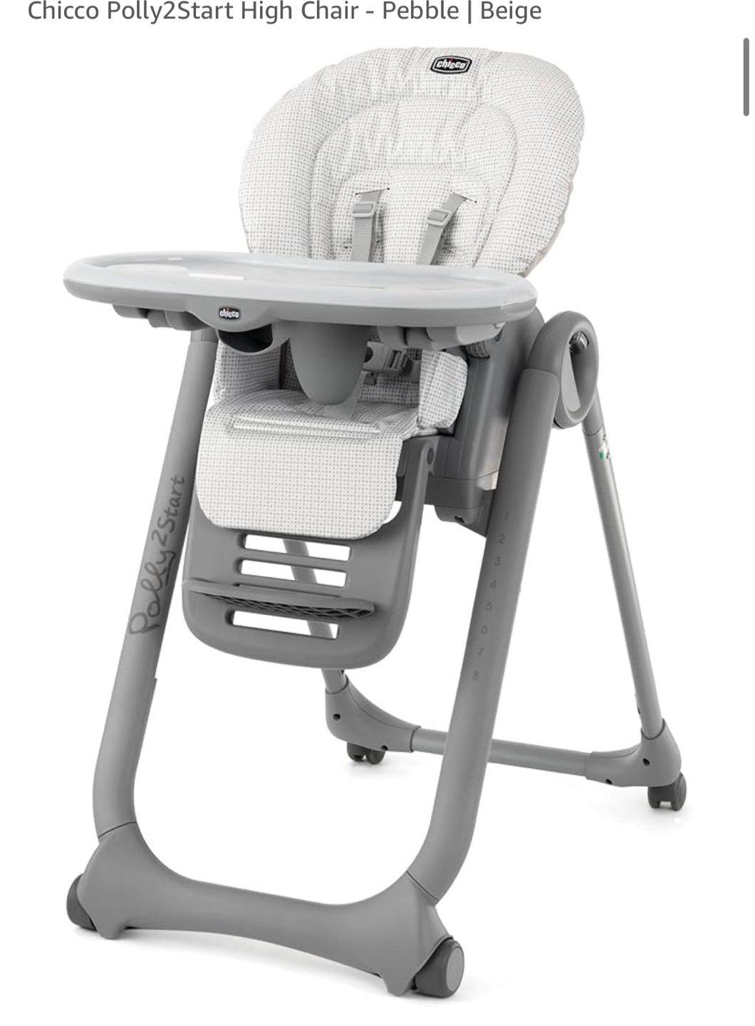 Chicco Polly2Start High Chair - Pebble Beige - photo 3