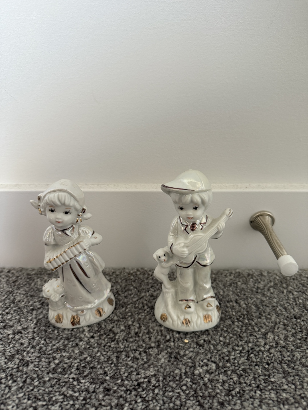 Small Vintage Boy & Girl Ceramic Figurines