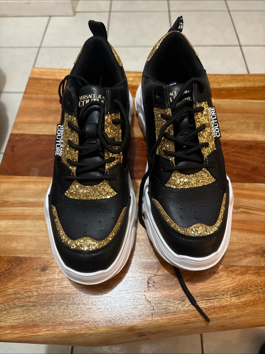 Versace Jeans Couture Black/Gold Sneakers thumbnail